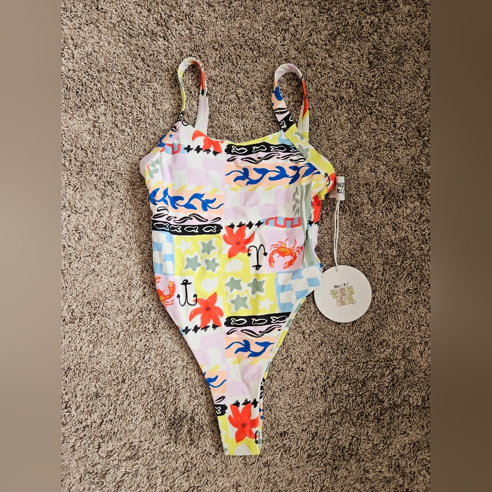 Princess Polly Multicolor Patterned One Piece Swimsuit